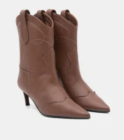 TRONCHETTI PELLE MARRONE