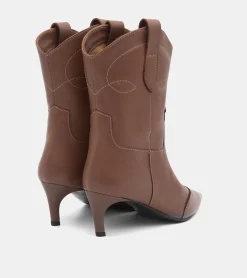 TRONCHETTI PELLE MARRONE